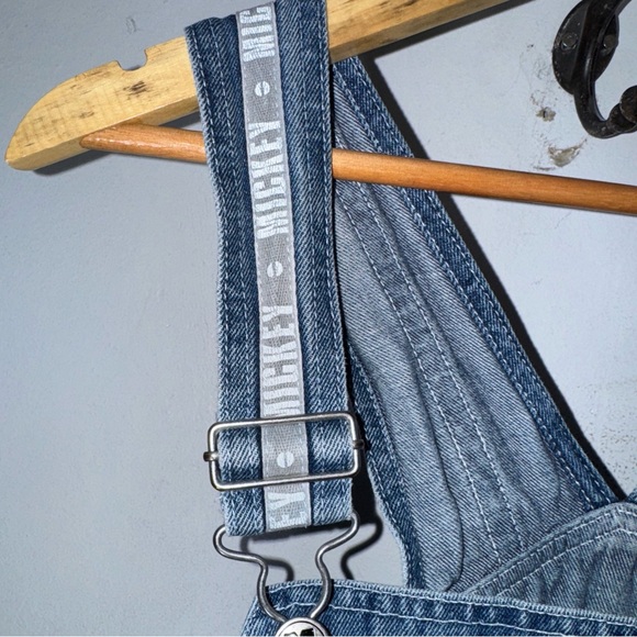 Vintage 90s Mickey Mouse Overalls Adult Denim Baggy XL Disney Catalog - Picture 3 of 10